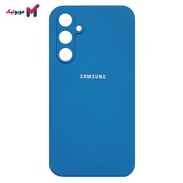 قاب سیلیکونی آبی Galaxy A55 نرم و خوشدست با لایه مخمل