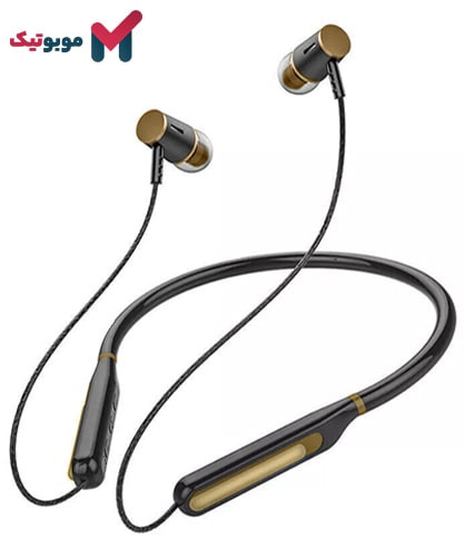 هندزفری بلوتوثی دورگردنی للیسو LS-12 رنگ طلایی با کلیدهای مدیریت صدا