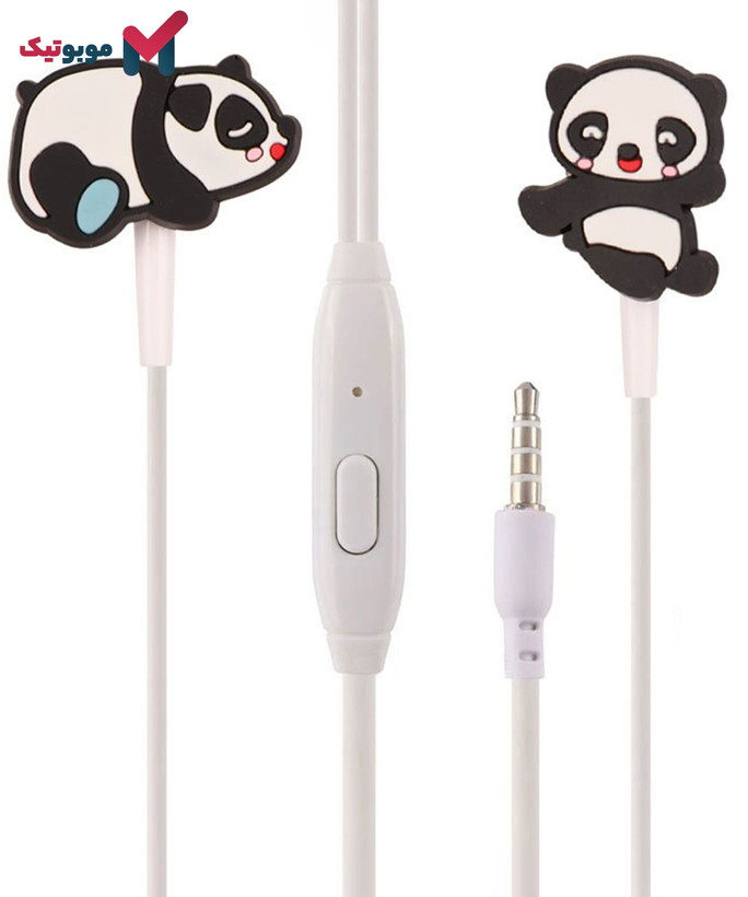 هندزفری سیمی فانتزی عروسکی پاندا همراه با کیس محافظ مدل QL-513