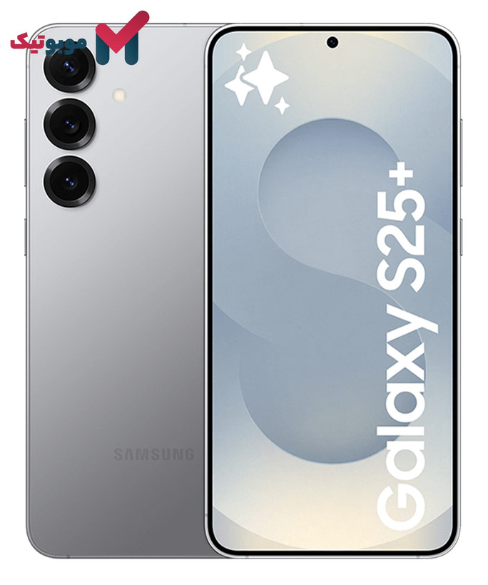 بازتاب نور روی بدنه نقرهای سایهای گوشی Samsung S25 Plus، عکس از هر دو جهت