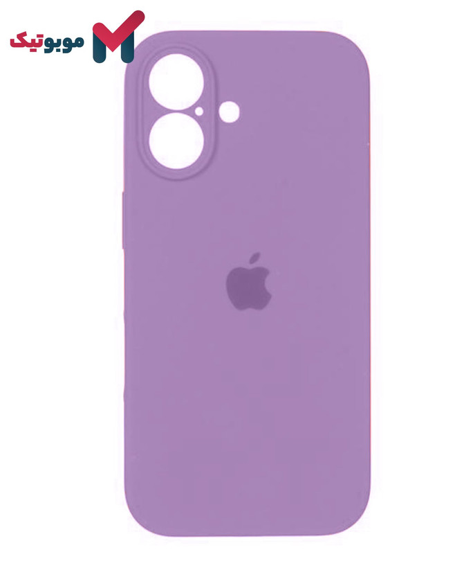 قاب سیلیکونی محافظ لنزدار آیفون 16 رنگ خاکستری لوندر (Lavender Gray)
