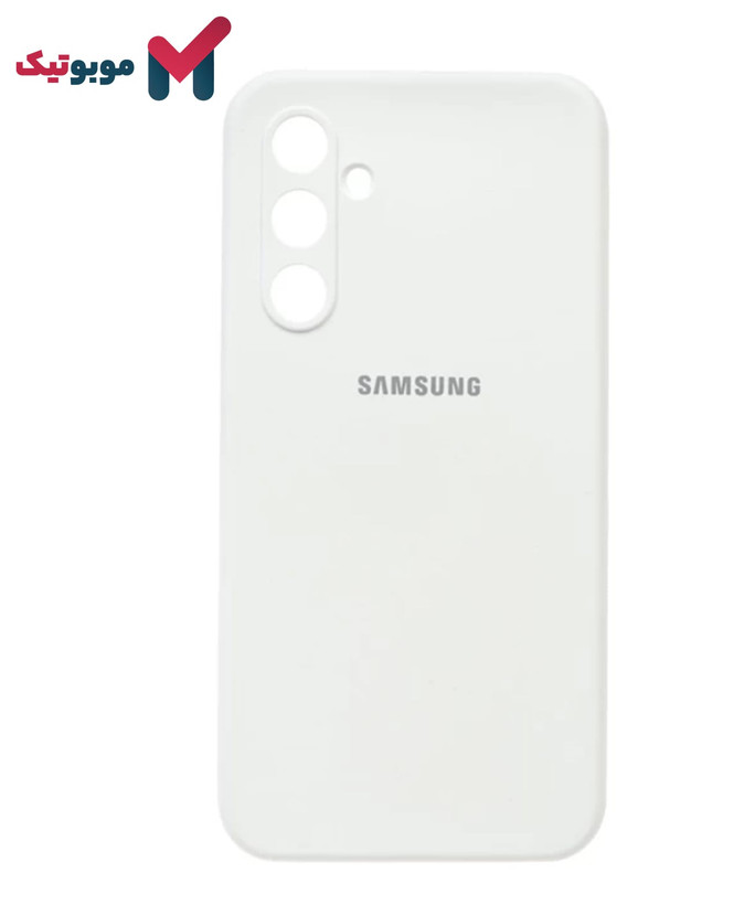قاب سیلیکونی محافظ لنزدار سفید اورجینال گوشی سامسونگ Galaxy S24 FE