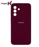 قاب سیلیکونی زرشکی محافظ لنزدار گوشی Galaxy A56