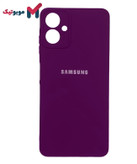 قاب سیلیکونی بنفش Galaxy A06 اورجینال با لایه مخمل و خاصیت پاکنی