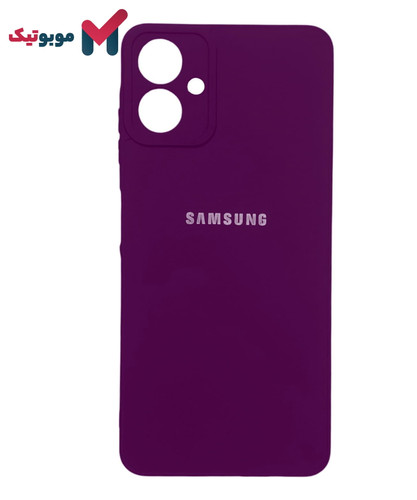 قاب سیلیکونی بنفش Galaxy A06 اورجینال با لایه مخمل و خاصیت پاکنی