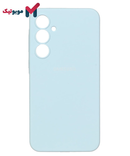 قاب سیلیکونی آبی آسمانی Galaxy A55 جذاب و مدرن با محافظت ۳۶۰ درجه