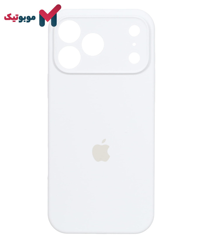 قاب سیلیکونی سفید iPhone 17 Pro Max (White – یخچالی – استخوانی – برفی – Ice White) ضد اثر انگشت و پاکنی
