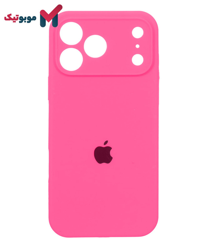قاب سیلیکونی سرخابی iPhone 17 Pro Max (Fuchsia – Hot Pink – Barbie Pink – صورتی پررنگ – صورتی باربی – Magenta) با محافظ لنز کامل
