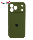 قاب سیلیکونی سبز زیتونی iPhone 17 Pro Max (Olive Green – Dark Green – یشمی – سبز لجنی) طبیعی و مقاوم