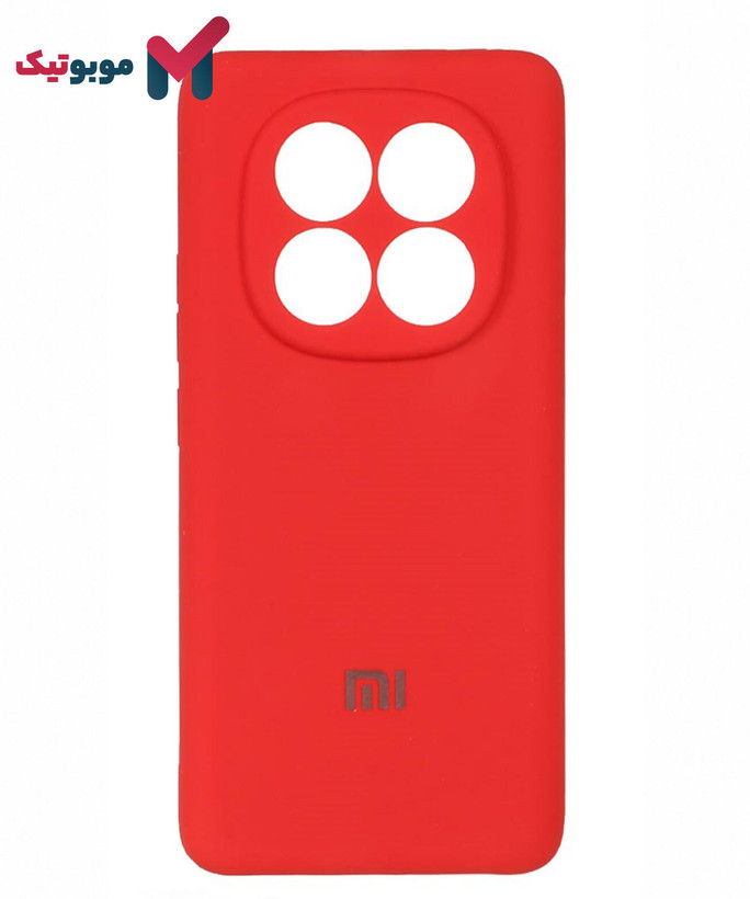قاب سیلیکونی قرمز محافظ لنزدار گوشی شیائومی Poco X7 5G با خاصیت پاکنی و داخل مخملی