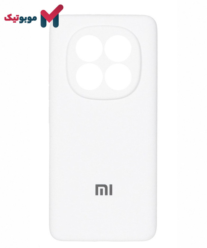 قاب سیلیکونی Redmi Note 14 Pro 4G رنگ سفید یخچالی استخوانی محافظ لنزدار