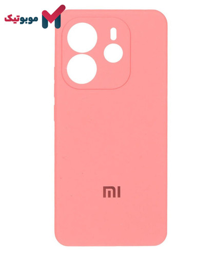 قاب سیلیکونی Redmi Note 14 4G رنگ صورتی هلویی باربی کالباسی