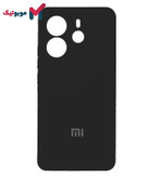قاب سیلیکونی محافظ لنزدار Redmi Note 14 4G رنگ مشکی مات