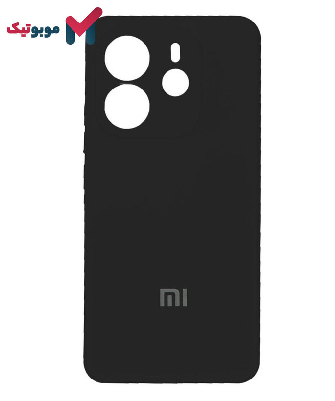 قاب سیلیکونی محافظ لنزدار Redmi Note 14 4G رنگ مشکی مات