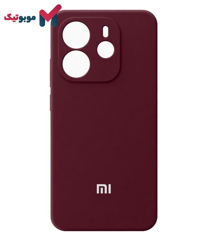 قاب سیلیکونی Redmi Note 14 4G رنگ جگری زرشکی شرابی شاهتوتی