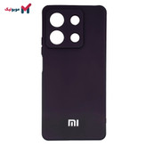 قاب سیلیکونی محافظ لنزدار Redmi Note 13 Pro 5G رنگ مشکی مات