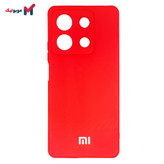 قاب سیلیکونی Redmi Note 13 Pro 5G رنگ قرمز آلبالویی رز یاقوتی محافظ لنزدار