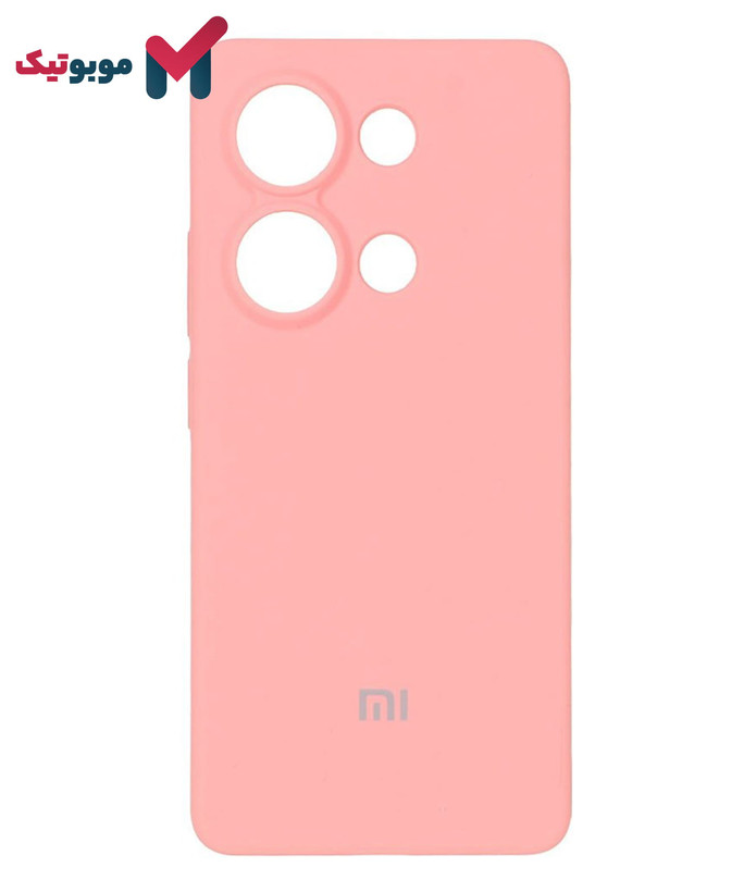 قاب سیلیکونی Redmi Note 13 Pro 4G رنگ صورتی هلویی باربی کالباسی