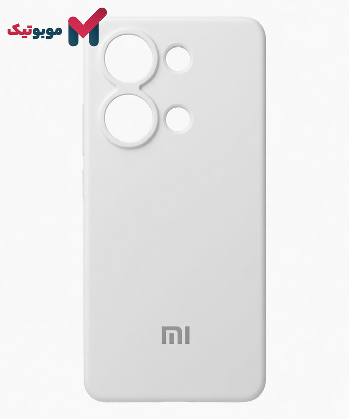 قاب سیلیکونی Redmi Note 13 Pro 4G رنگ سفید یخچالی استخوانی محافظ لنزدار