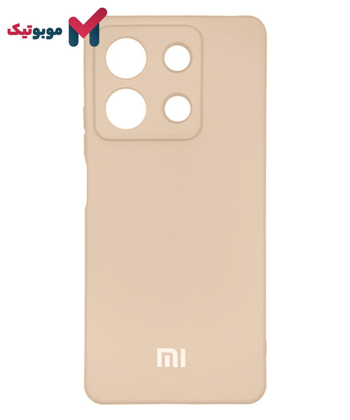 قاب سیلیکونی Redmi Note 13 Pro 4G رنگ کرم نسکافهای بژ خاکی کاراملی
