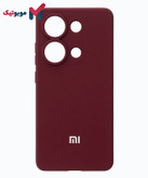 قاب سیلیکونی Poco M6 Pro رنگ جگری زرشکی شرابی شاهتوتی
