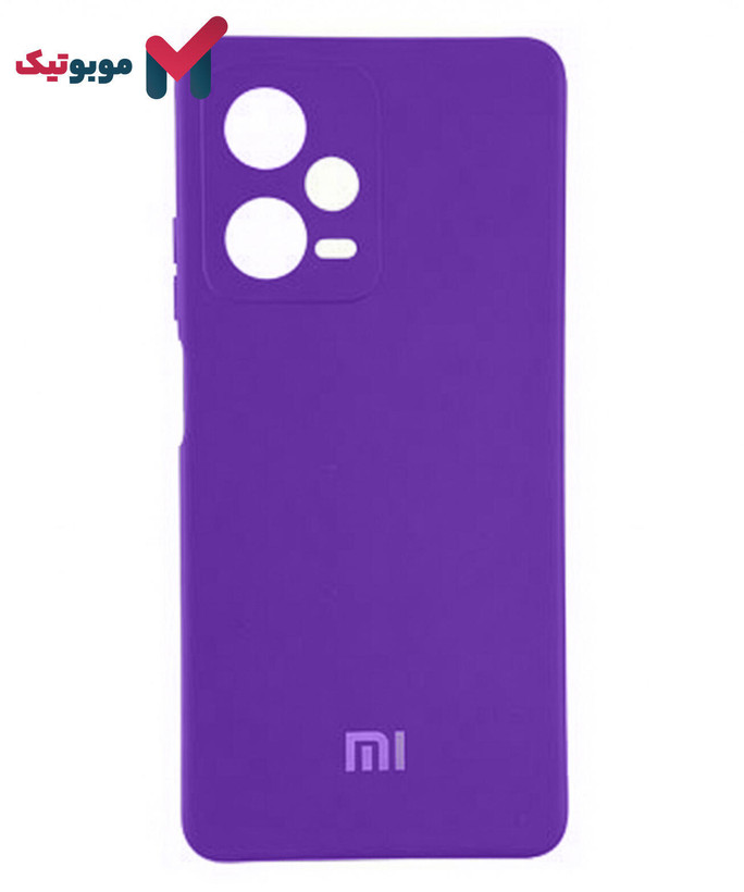 قاب سیلیکونی محافظ لنزدار Redmi Note 12 Pro Plus 5G رنگ نیلی لوندر ارکیده یاسی