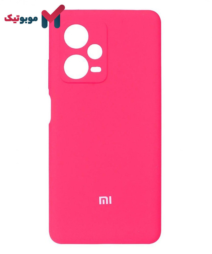 قاب سیلیکونی Redmi Note 12 Pro 5G رنگ سرخابی صورتی پررنگ تمشکی باربی