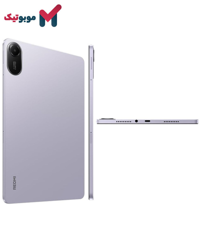 ضخامت و نمای کناری تبلت شیائومی Redmi Pad 2 رنگ یاسی
